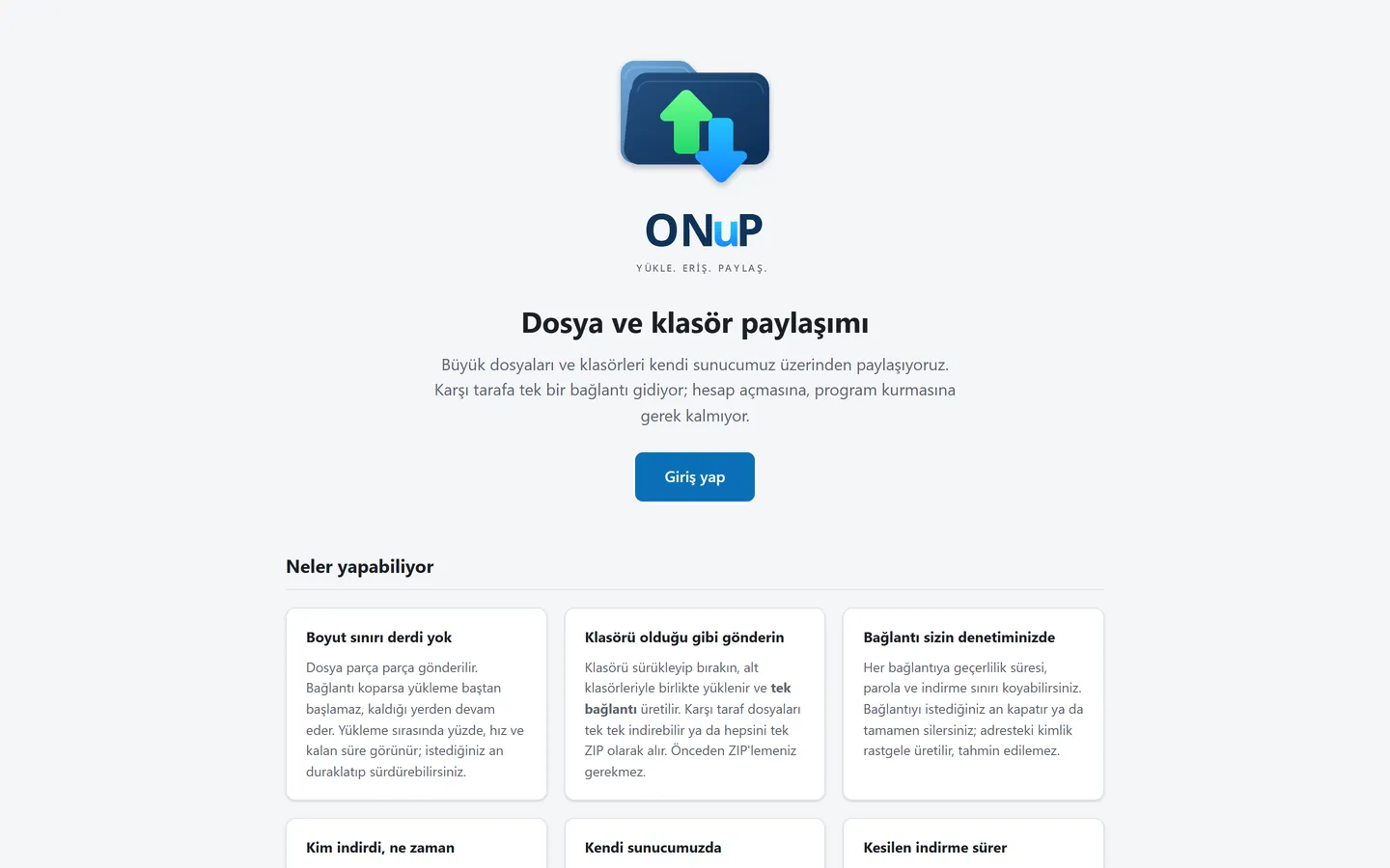 ONuP — masaüstü görünümü